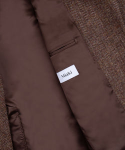 Relaxed Herringbone Tweed Blazer Miaki Swiss Made Womenswear