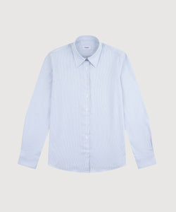 Relaxed Cotton Silk Stripe Shirt Miaki Swiss Made Womenswear