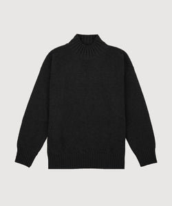 Black / XS Relaxed Mockneck Sweater Miaki Swiss Made Womenswear
