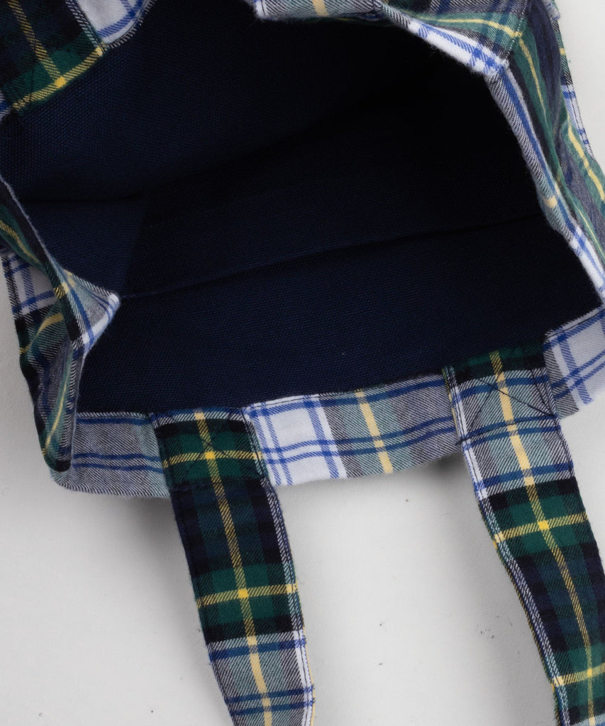 Green/ Yellow / One Size Flannel Mini Tote Bag Miaki Swiss Made Womenswear