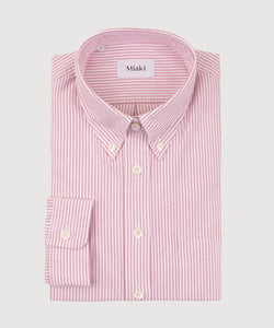 Red / 34 Relaxed Oxford Stripe Shirt Miaki Swiss Made Womenswear