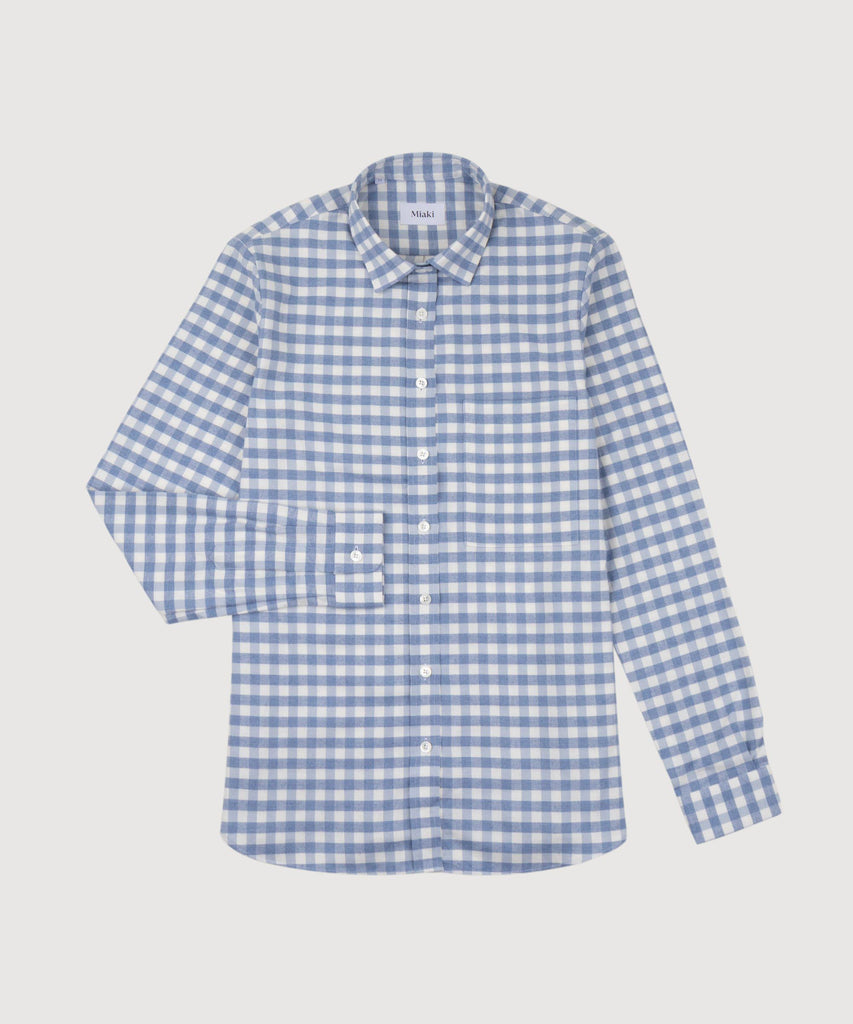 Relaxed Check Cashmere Shirt Miaki Swiss Made Womenswear