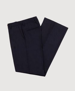 Navy / 34 Wide Leg Flannel Trousers Miaki Swiss Made Womenswear
