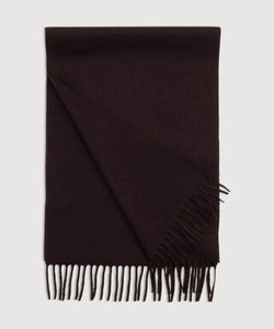 Dark Brown / One Size Cashmere Scarf Miaki Swiss Made Womenswear