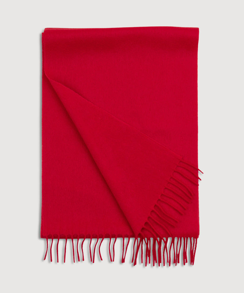 Red / One Size Cashmere Scarf Miaki Swiss Made Womenswear