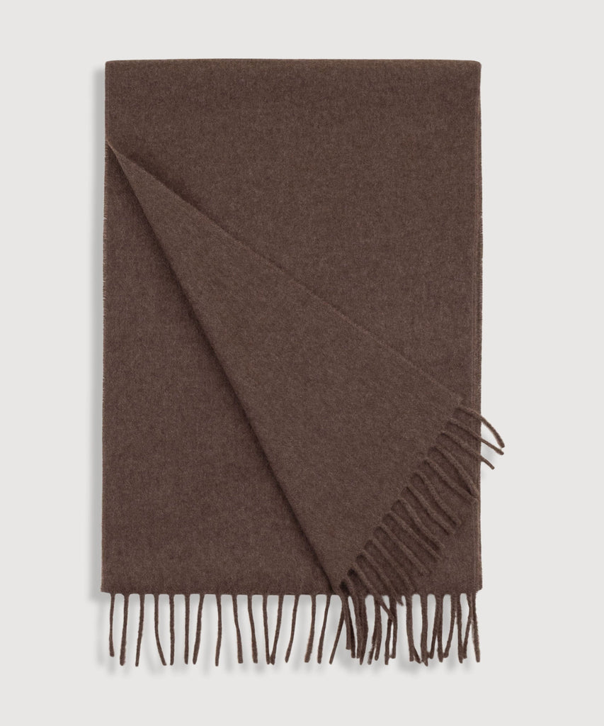 Light Brown / One Size Cashmere Scarf Miaki Swiss Made Womenswear