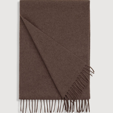 Light Brown / One Size Cashmere Scarf Miaki Swiss Made Womenswear