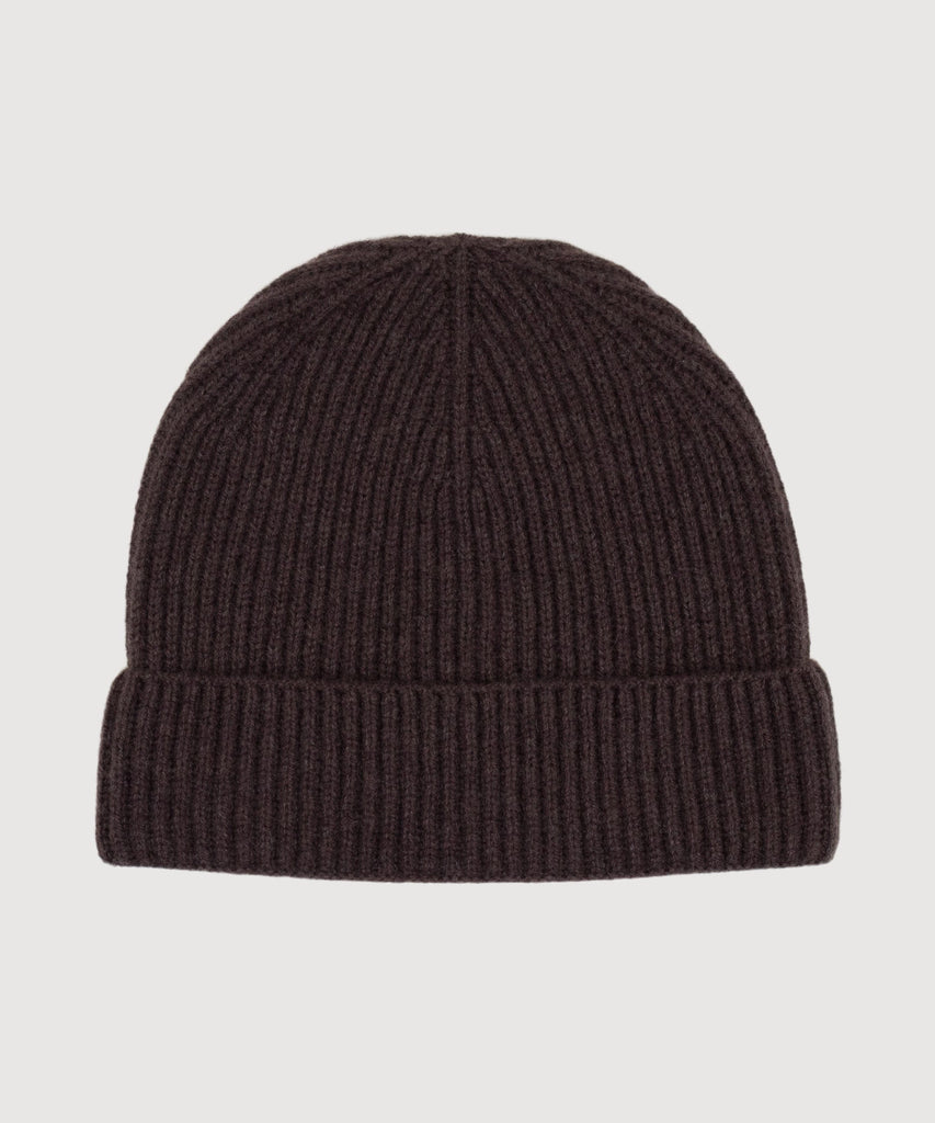 Dark Brown / One Size Cashmere Caps Miaki Swiss Made Womenswear