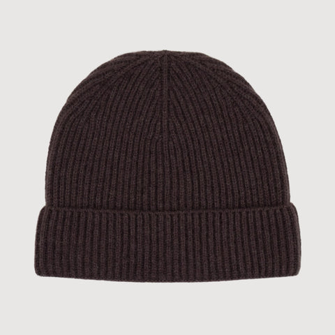 Dark Brown / One Size Cashmere Caps Miaki Swiss Made Womenswear