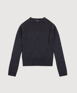 Grey / XS Ribbed Wool Sweater Miaki Swiss Made Womenswear