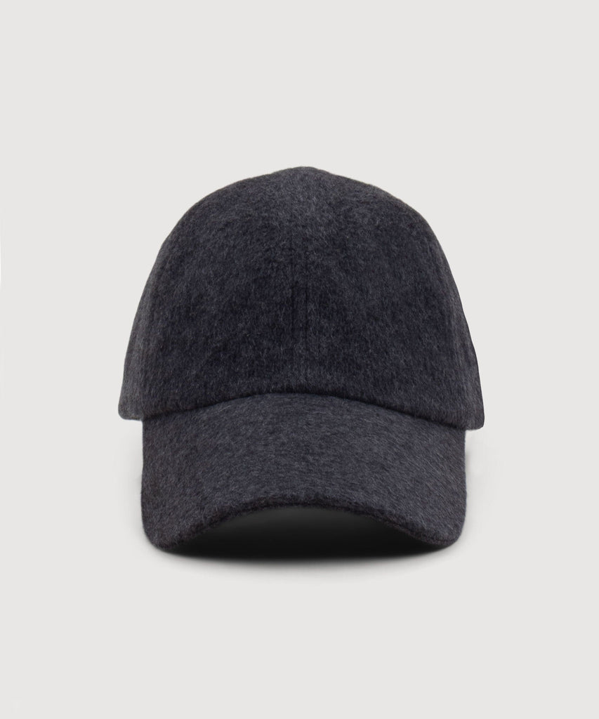 Anthracite / One Size Cashmere Sport Cap Miaki Swiss Made Womenswear