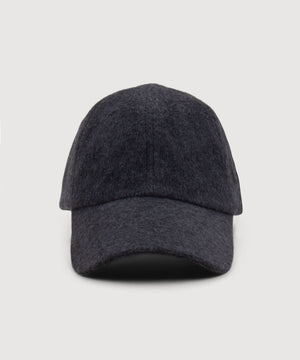 Anthracite / One Size Cashmere Sport Cap Miaki Swiss Made Womenswear
