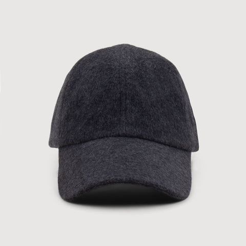 Anthracite / One Size Cashmere Sport Cap Miaki Swiss Made Womenswear