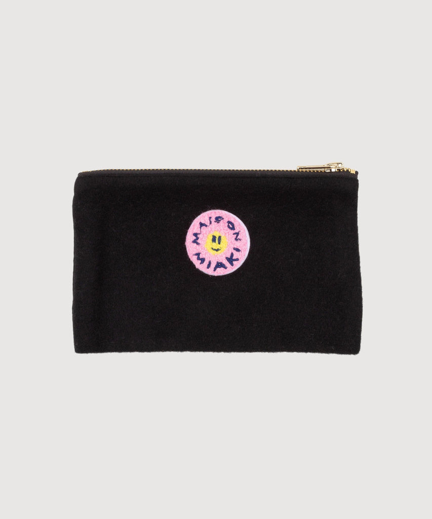 Navy Cashmere Small Pouch Miaki Swiss Made Womenswear