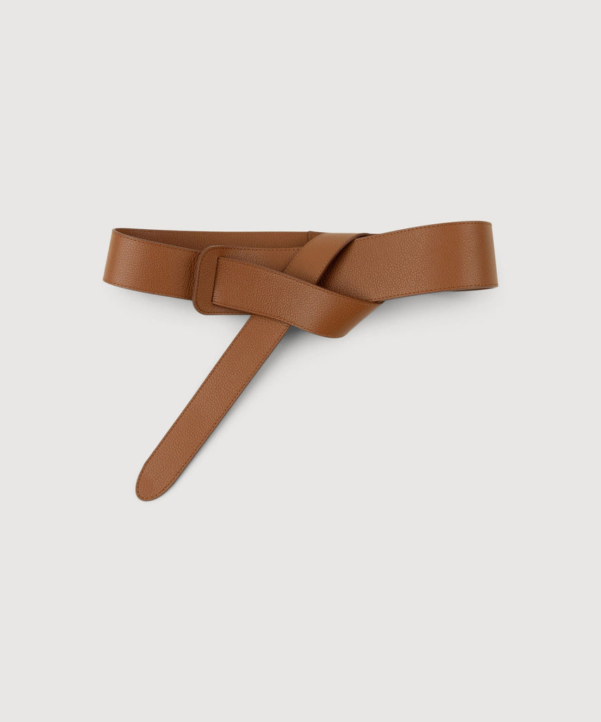 Brown / 75 Waist Tie Belt Miaki Swiss Made Womenswear