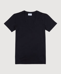 Black / XS V-neck T-Shirt Miaki Swiss Made Womenswear