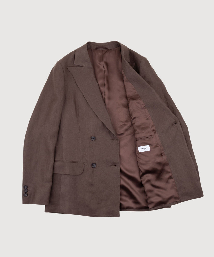 Double Breast Linen Blazer Miaki Swiss Made Womenswear