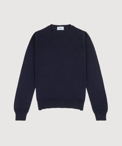 Classic Navy / XS Wool Roundneck Sweater Miaki Swiss Made Womenswear