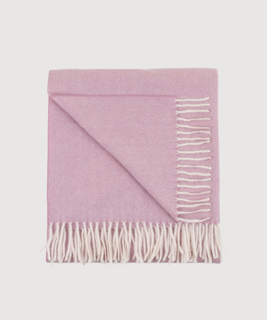 Large Cashmere Herringbone Scarf Miaki Swiss Made Womenswear