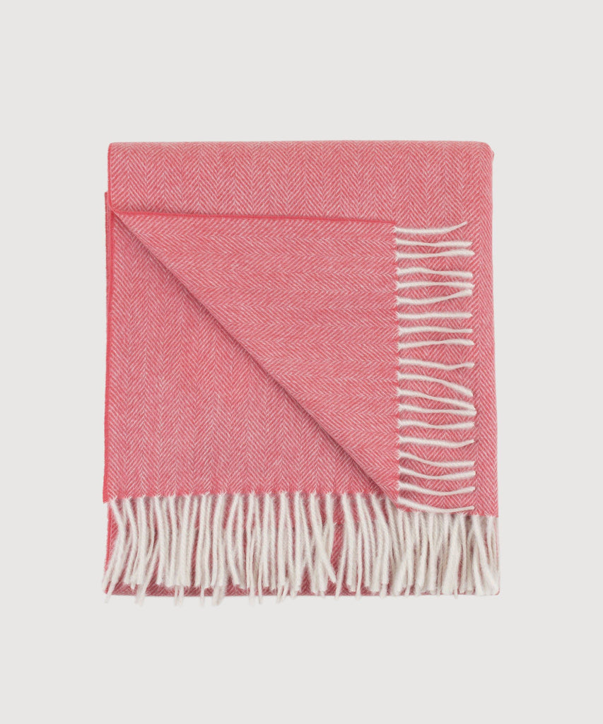 Large Cashmere Herringbone Scarf Miaki Swiss Made Womenswear