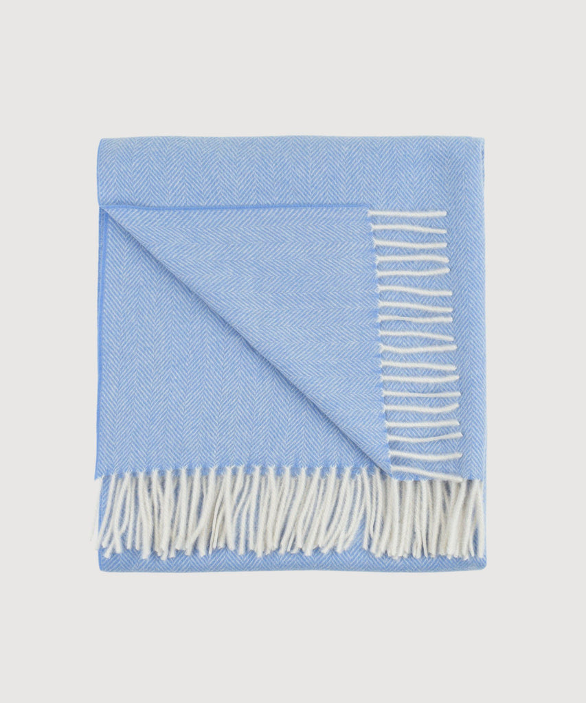 Large Cashmere Herringbone Scarf Miaki Swiss Made Womenswear