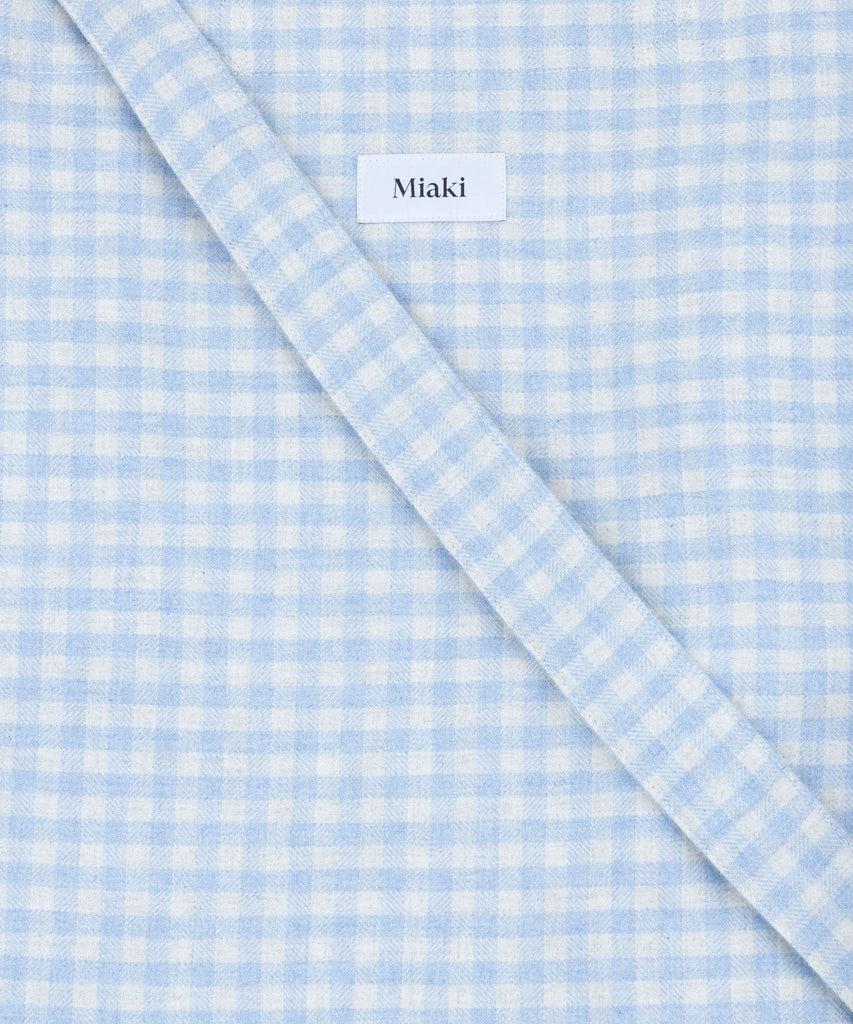 Strap Checked Flannel Tote Bag Miaki Swiss Made Womenswear