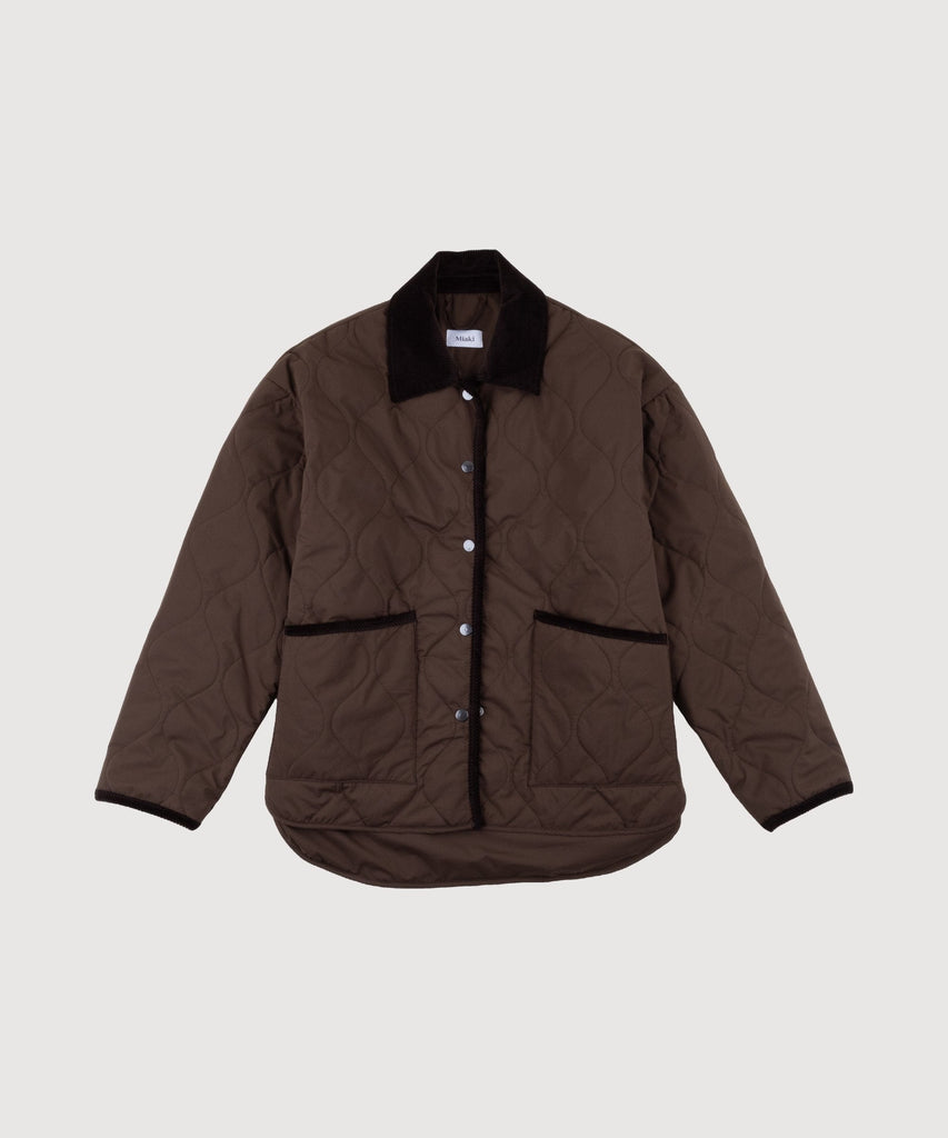 Dark Brown / 34 Light Quilted Jacket Miaki Swiss Made Womenswear