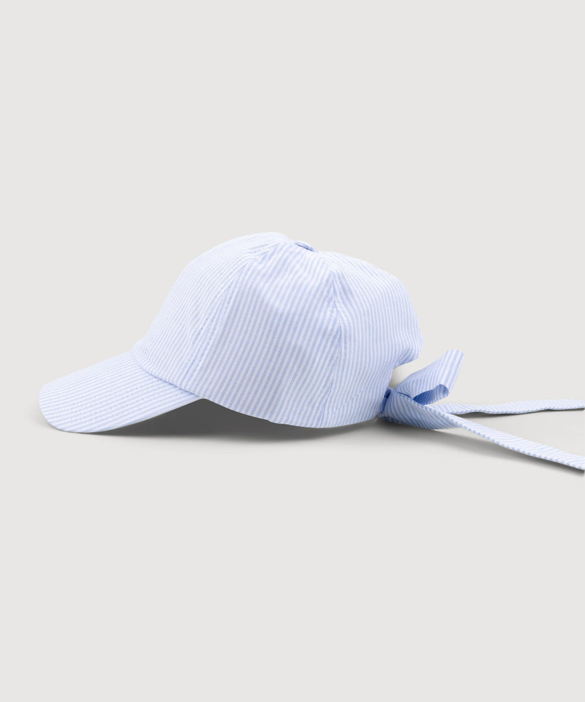 Stripes Blue / One Size Bow Sport Cap Miaki Swiss Made Womenswear