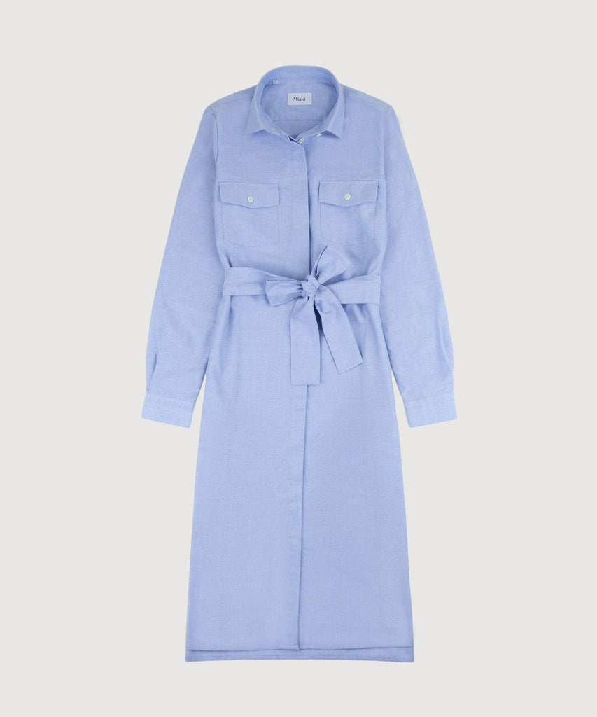 Blue / 34 Oxford Shirt Dress Miaki Swiss Made Womenswear