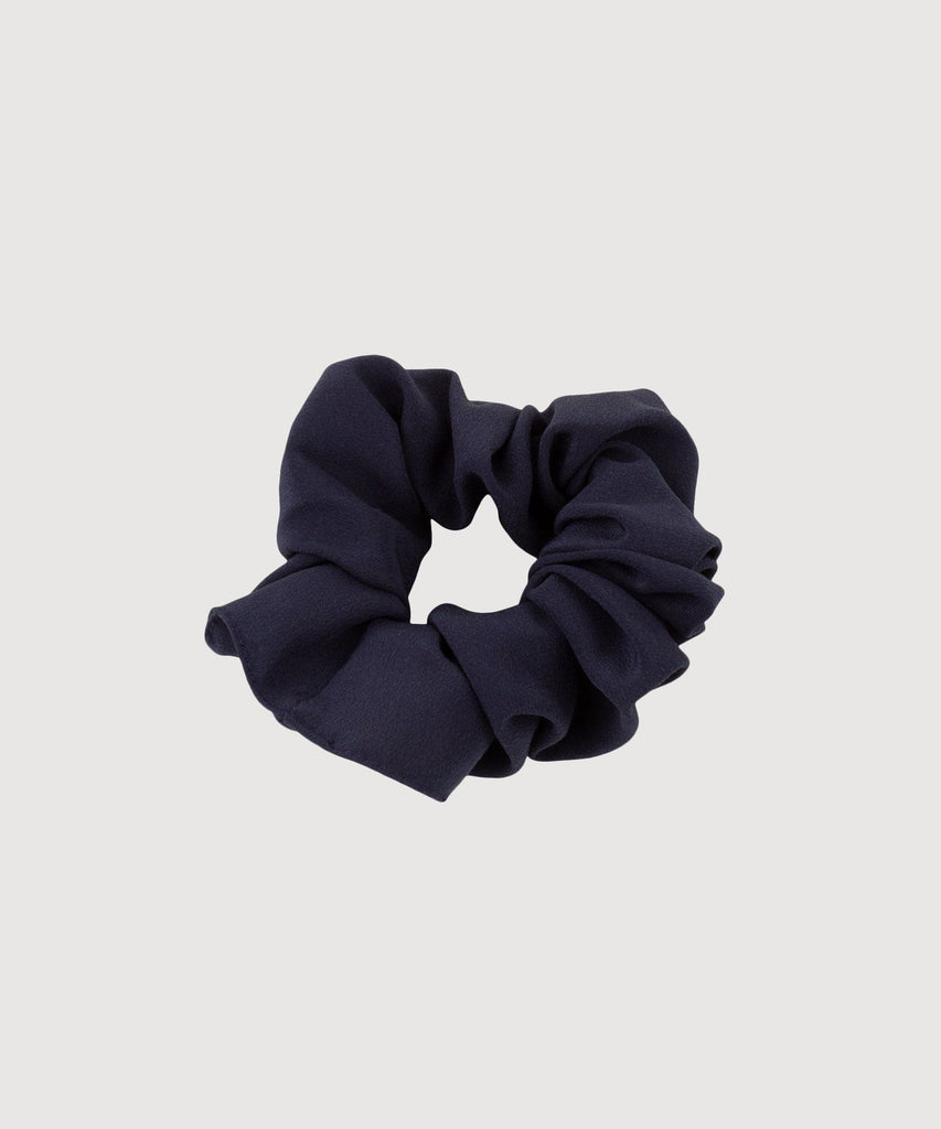 Navy / One Size Silk Scrunchie Miaki Swiss Made Womenswear