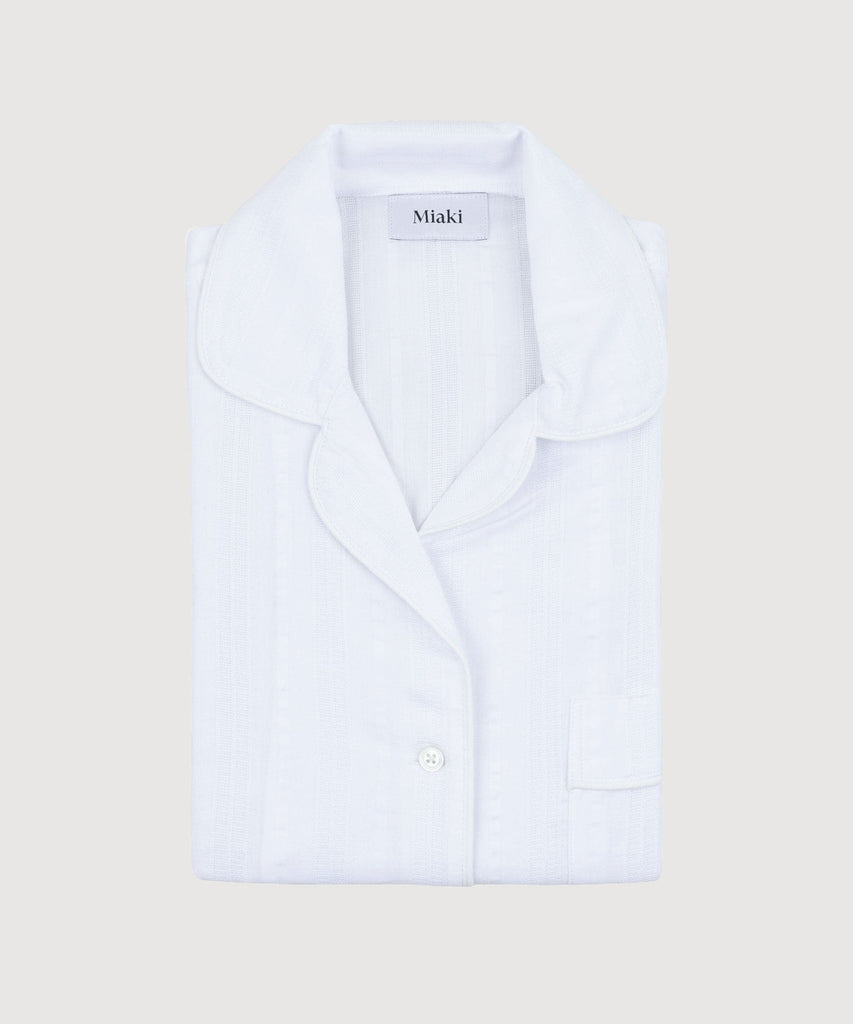 Striped Short Sleeve Pyjama Miaki Swiss Made Womenswear