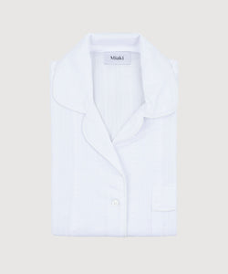 Striped Short Sleeve Pyjama Miaki Swiss Made Womenswear