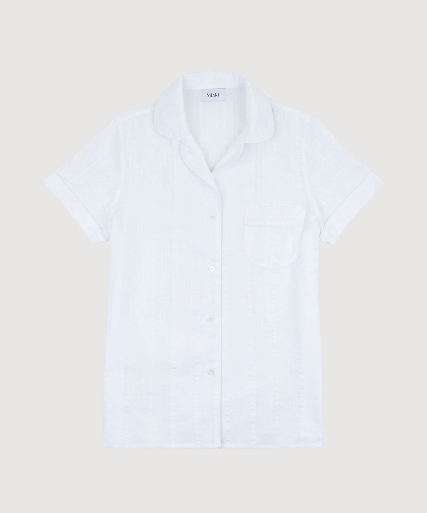 Striped Short Sleeve Pyjama Miaki Swiss Made Womenswear