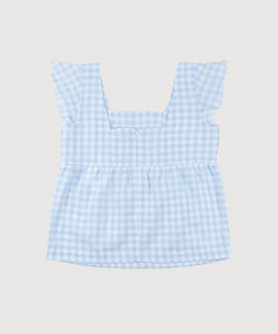 Volant Linen Top Miaki Swiss Made Womenswear