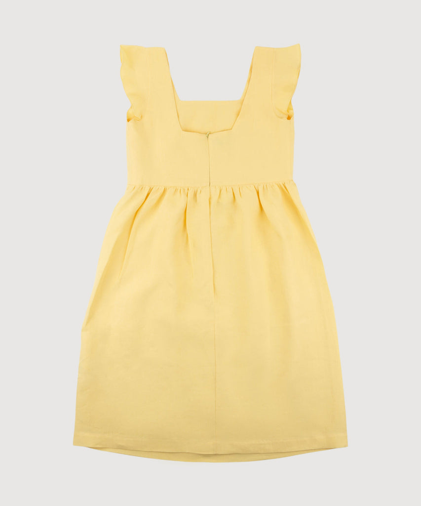 Volant Linen Dress Miaki Swiss Made Womenswear