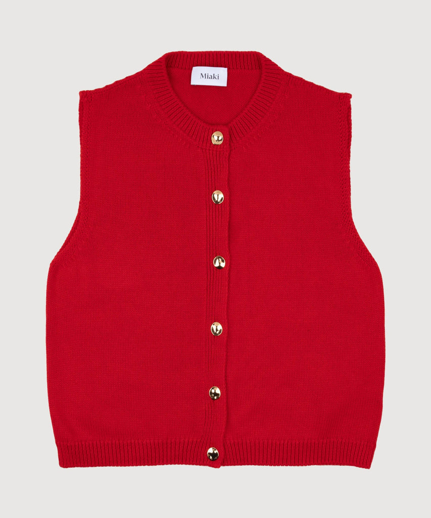 Knitted Cotton Vest Miaki Swiss Made Womenswear