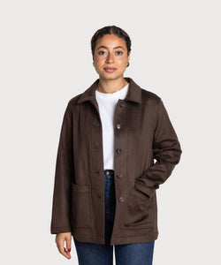 Brown / S Wool Overshirt Miaki Swiss Made Womenswear
