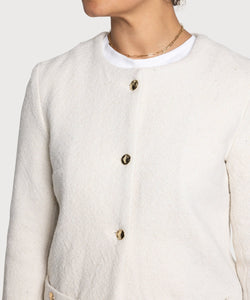 Long Tweed Blazer Miaki Swiss Made Womenswear