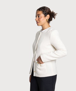 Long Tweed Blazer Miaki Swiss Made Womenswear