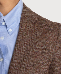 Relaxed Herringbone Tweed Blazer Miaki Swiss Made Womenswear