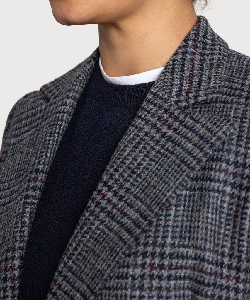 Double Breast Glencheck Blazer Miaki Swiss Made Womenswear