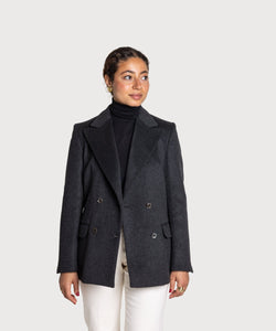 Double Breast Cashmere Blazer Miaki Swiss Made Womenswear