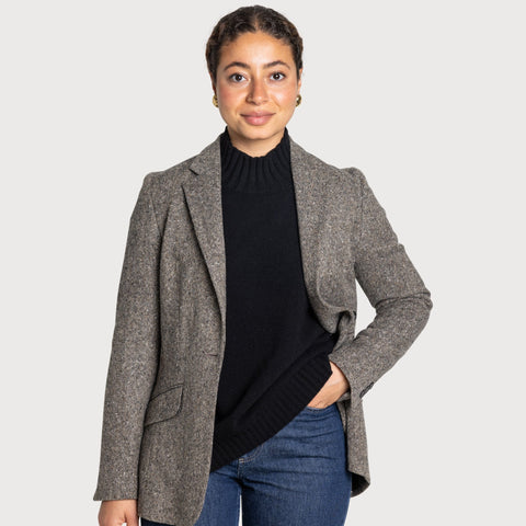 Relaxed Donegal Blazer Miaki Swiss Made Womenswear
