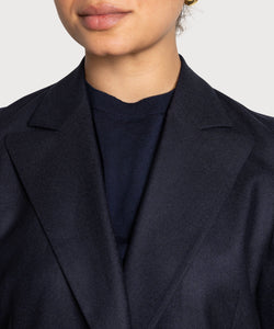 Relaxed Flannel Double Breast Blazer Miaki Swiss Made Womenswear