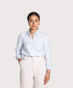 Relaxed Cotton Silk Stripe Shirt Miaki Swiss Made Womenswear