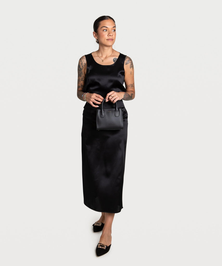 Black / XS Silk Skirt Miaki Swiss Made Womenswear