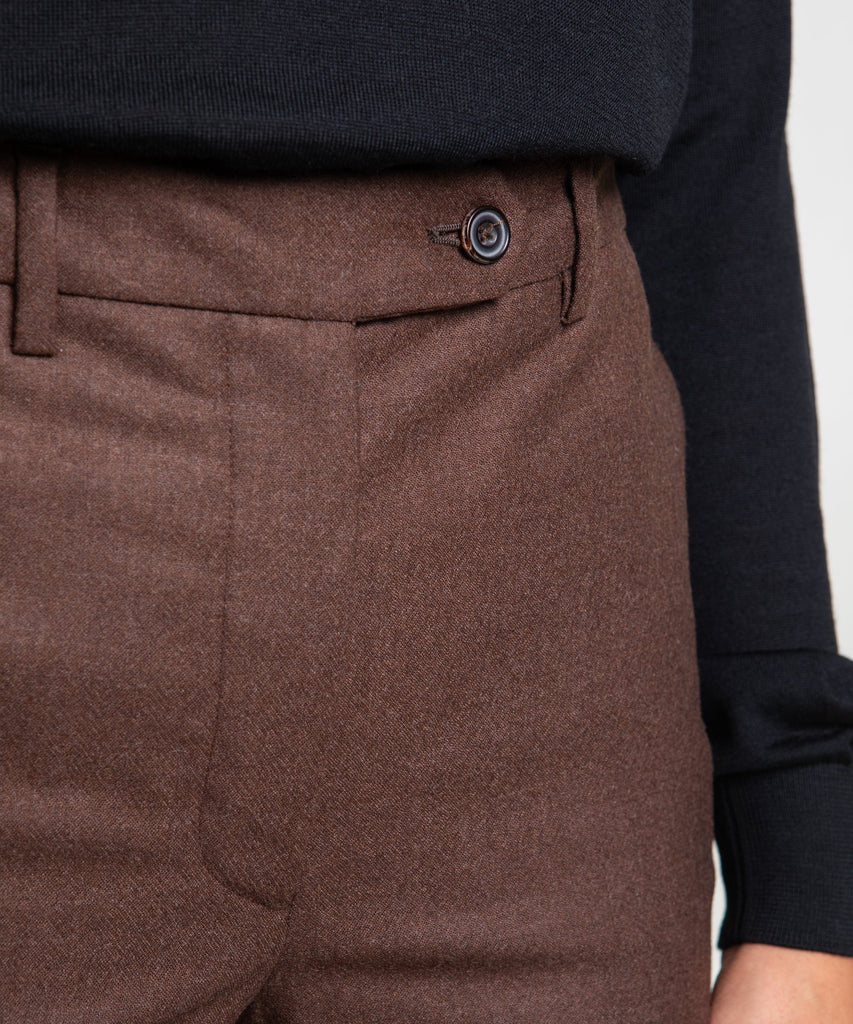 Wide Leg Flannel Trousers Miaki Swiss Made Womenswear