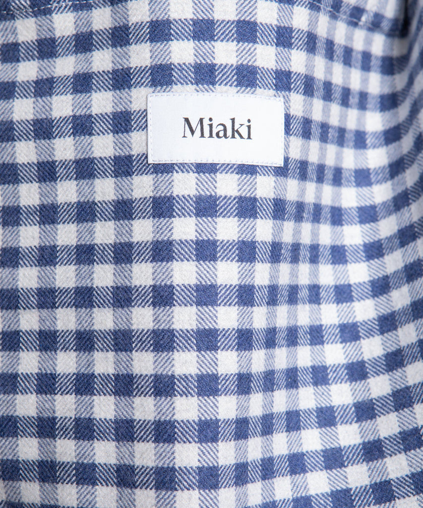 Strap Checked Flannel Tote Bag Miaki Swiss Made Womenswear