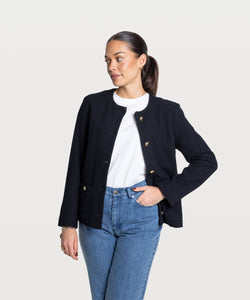 Long Boucle Blazer Miaki Swiss Made Womenswear