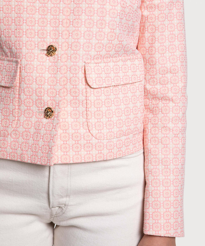 Short Cotton Mosaic Blazer Miaki Swiss Made Womenswear